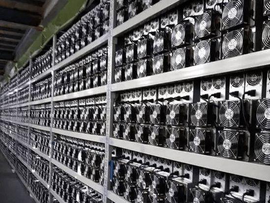 A detailed view of a top-tier mining rig, showcasing its components
